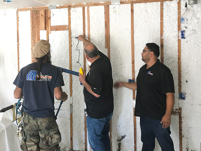 Photo of employees working on an insulation project. Insulation Solutions - Insulation Contractor. Since 2005, Insulation Solutions has provided top quality insulation services to homeowners, builders and architects across the Sacramento and Bay Area regions.